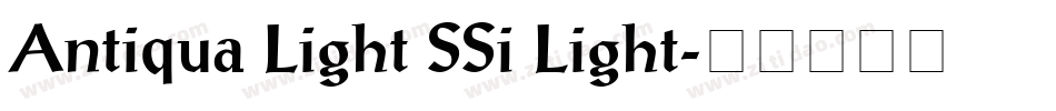 Antiqua Light SSi Light字体转换